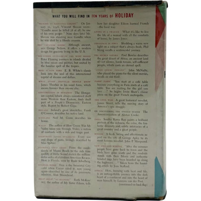 Ten Years of Holiday Hardcover 1956 Book Travel 1st Edition For Sale - Image 9 of 12