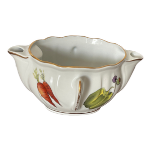 1950s Handpainted French Porcelain Sauce Boat