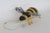 Arts & Crafts Robert Stanley Bumblebee Christmas Ornament Blown Glass With Glitter Top 4495b For Sale - Image 3 of 12