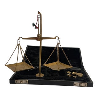 Antique Travel Scale for Weighing Valuables, 20th Century For Sale