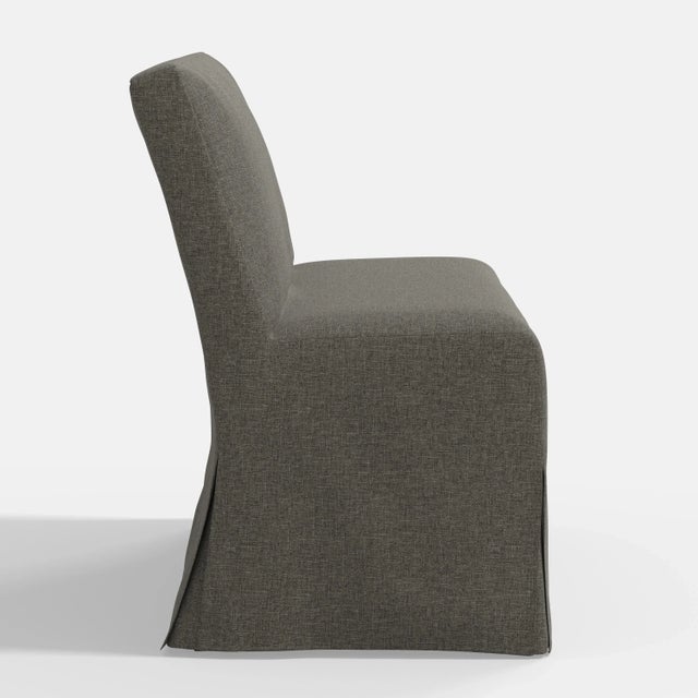 Not Yet Made - Made To Order Stoffer Home x Cloth & Company Lindy Slipcover Dining Banquette in Textured Linen Charcoal For Sale - Image 5 of 6