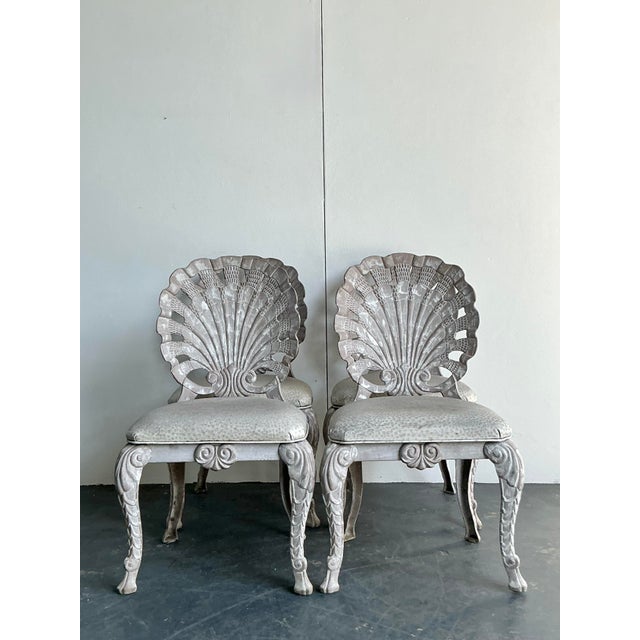 Transport your dining space to the Italian coast with this exquisite set of four vintage grotto-style chairs. Crafted from...