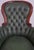 Carved Mahogany Frame Green Leather Office Desk Chair For Sale In Philadelphia - Image 6 of 18