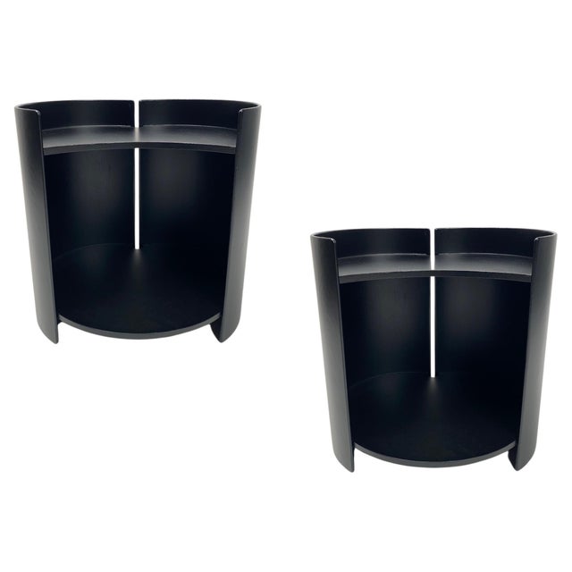 Black Gea Bedside Tables by Takahama for Gavina, 1961, Set of 2 For Sale - Image 14 of 14