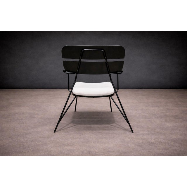 Armchair in Metal and Wood With Ebony Finish, Carlo Hauner & Martin Eisler, 1950s For Sale In New York - Image 6 of 10