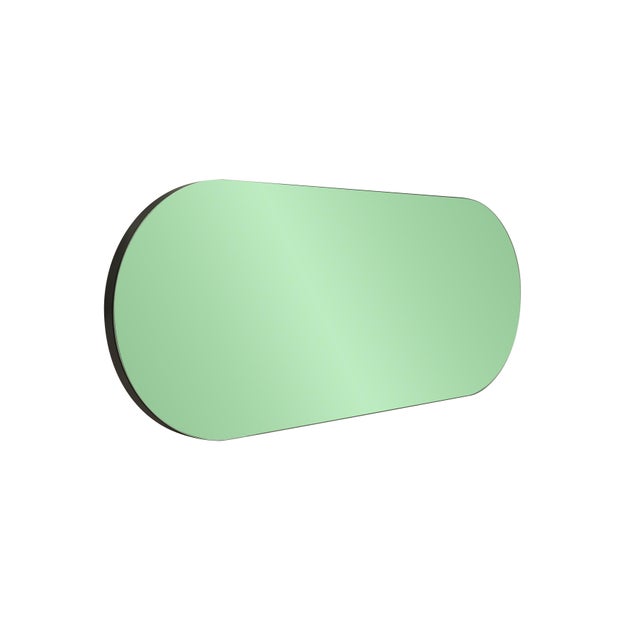 Transitional Balducci Oval Emerald Green Mirror Short For Sale - Image 3 of 10