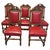 Antique Black-Forest Carved Oak Dining Chairs, Set of 5 For Sale - Image 10 of 10