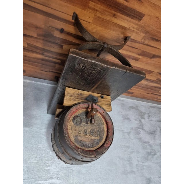 Vintage Oak Wine Barrel For Sale - Image 4 of 12