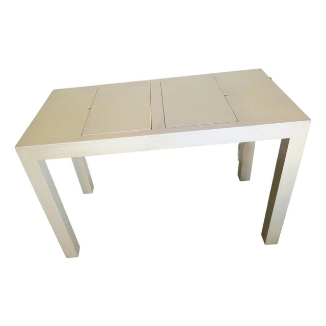 Authentic 1977 Karl Springer Goatskin Backgammon Table For Sale
