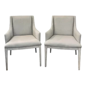 Theodore Alexander Organic Modern Valeria Arm Chairs Pair