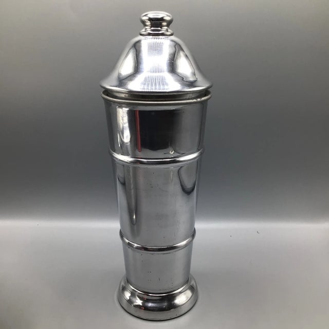 Mid-Century Modern Aluminum Kraftware Cocktail Shaker With Italian Mascot Ice Bucket and Tongs-Set of 3 For Sale - Image 3 of 13