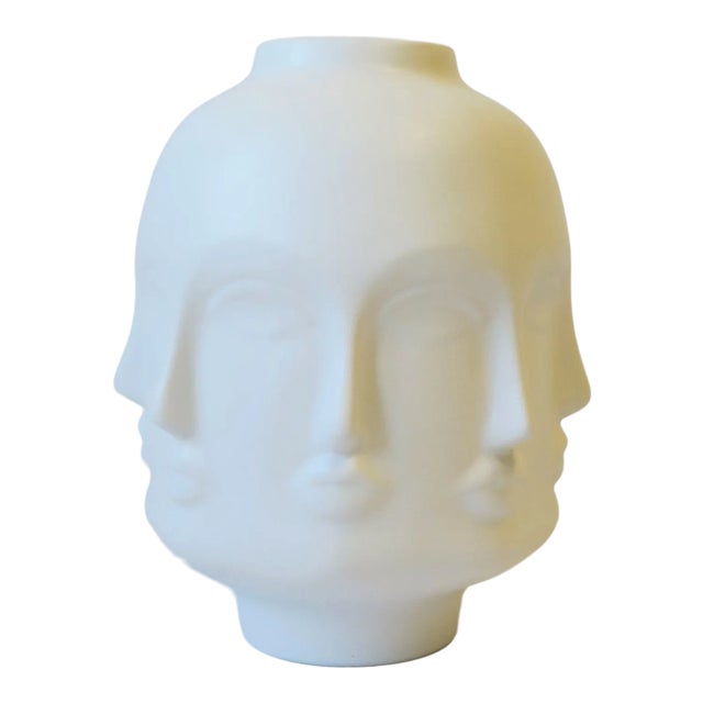 White Sculpture Vase Faces, Surrealist/Surrealism Style, Circa Early 21st C For Sale
