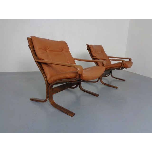 Mid-Century Modern Mid-Century Modern Siesta Table and Leather Chairs by Ingmar Relling for Westnofa, Norway, 1960s, Set of 3 For Sale - Image 3 of 18