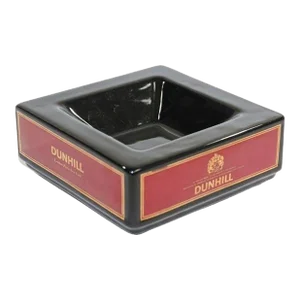 Dunhill Cigar Ashtray Catchall England Black and Red Collectible 1970