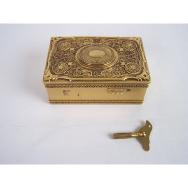 Filigree Singing Bird Box by K. Griesbaum, 1960s, in Very Good conditions. Designed 1950 to 1959 This piece has an...