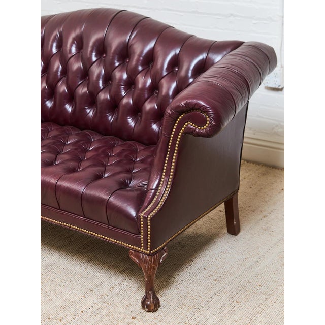 Mid 20th Century Chesterfield Vintage Rolled Arm Librarian, Sofa For Sale - Image 11 of 12