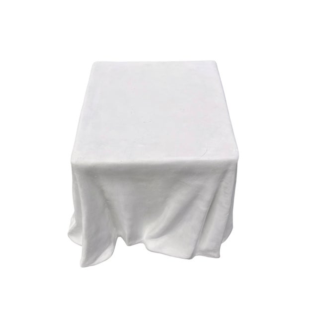 A dramatic table made of plaster over fiberglass, designed in the manner of the Tovaglia table by Studio Tetrach, Italy....