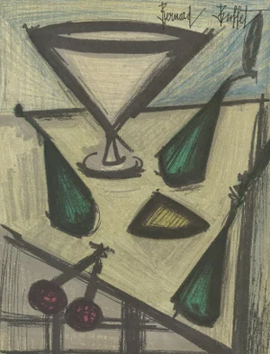 Original 1967 Lithograph "Nature Morte Aux Fruits" (Still Life With Fruit) by Bernard Buffet