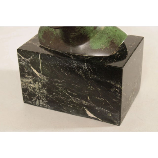 Vintage 1980s Bronze Female Bust by Cathy Hopkins For Sale - Image 10 of 12