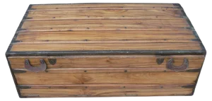 Antique Wooden Travel Trunk