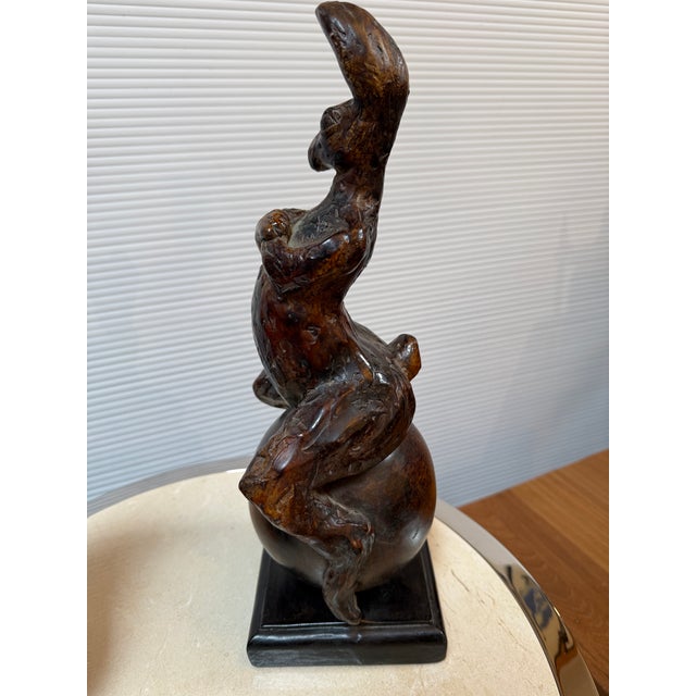 Attila's Bunnies on Balls Sculpture, Pair For Sale - Image 11 of 12