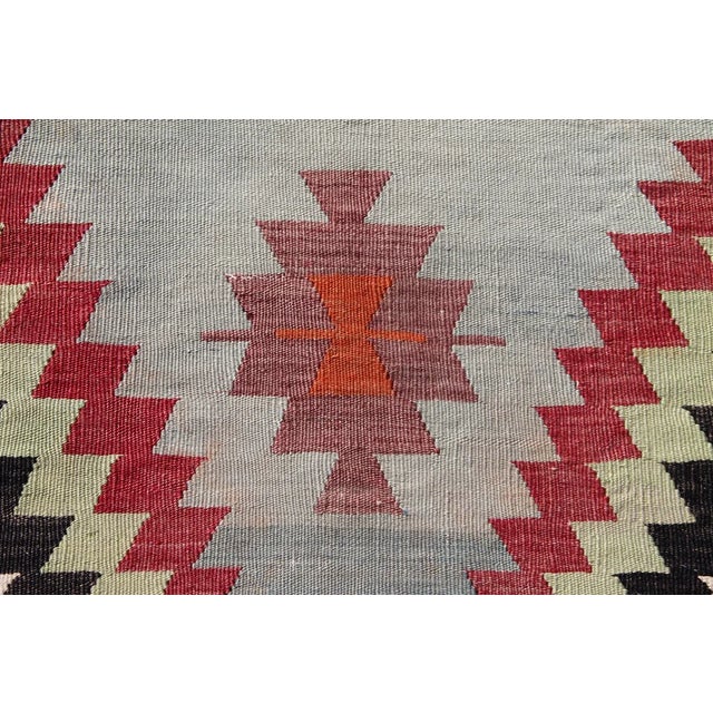 Vintage Turkish Kilim Rug - 119" X 80" For Sale - Image 10 of 11