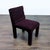 Purple velvet channel tufted dining chair. Brand: CB2. Original Price: $499. Dimensions (in): 19W x 22D x 33H.