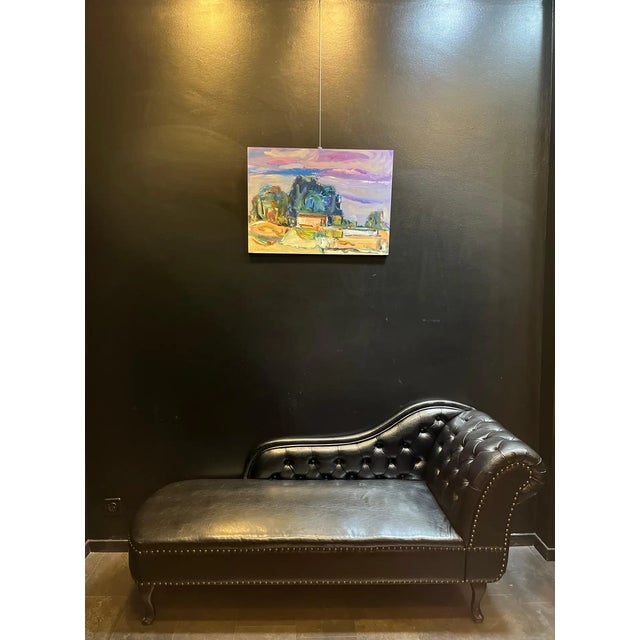 Jean Krille, Landscape 123, Oil on Masonite, 1979 For Sale - Image 6 of 10