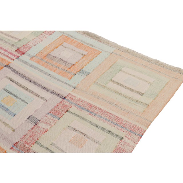 Rug & Kilim’s Modern Patchwork Kilim in Polychrome Geometric Patterns For Sale In New York - Image 6 of 7