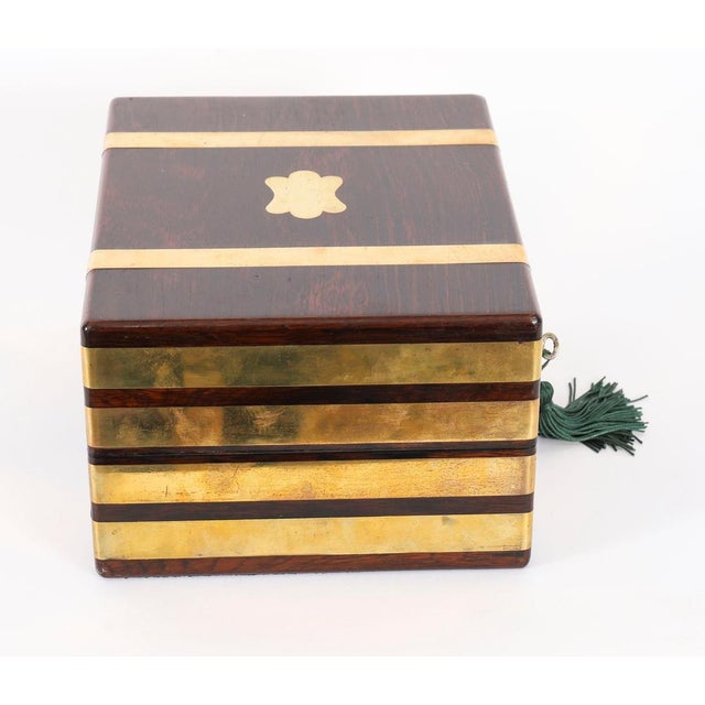 Antique Victorian Gonçalo Alves Jewellery Casket from F. L. Hausburg, 1800s For Sale - Image 5 of 18