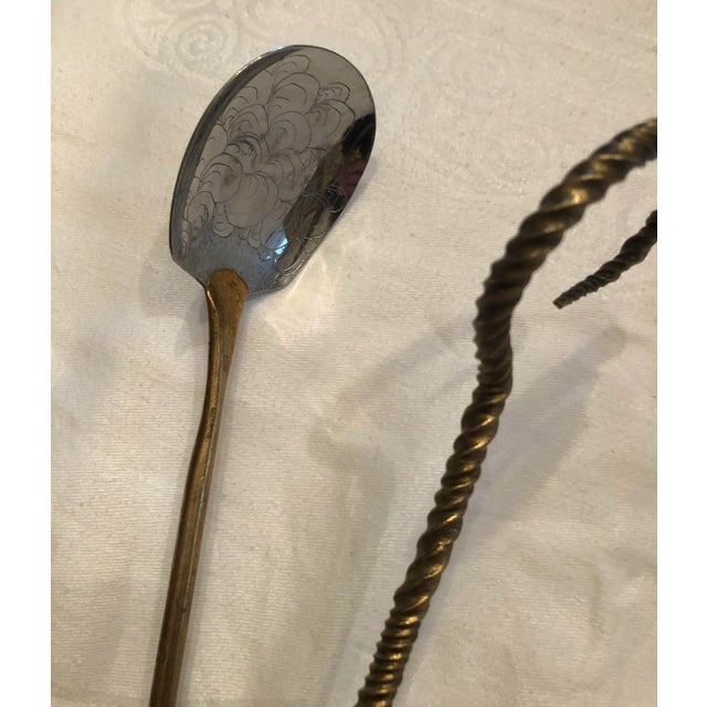 Metal Mid 20th Century Art Nouveau Serving Tongs For Sale - Image 7 of 13