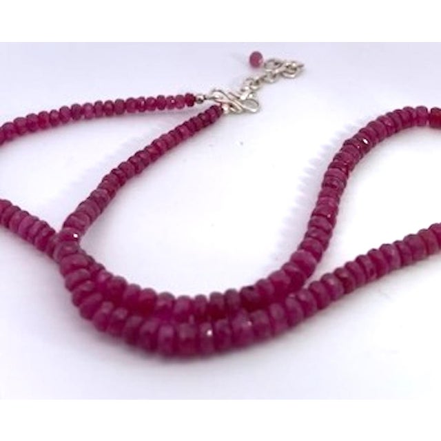 This is the second beaded necklace I have. These are Ruby beads with an amazing red color and again set in silver. This...