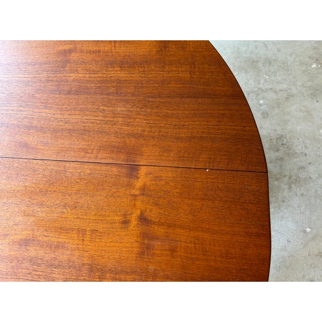 Mid 20th Century Vintage Danish Teak Drop Leaf Dining Table For Sale - Image 5 of 15
