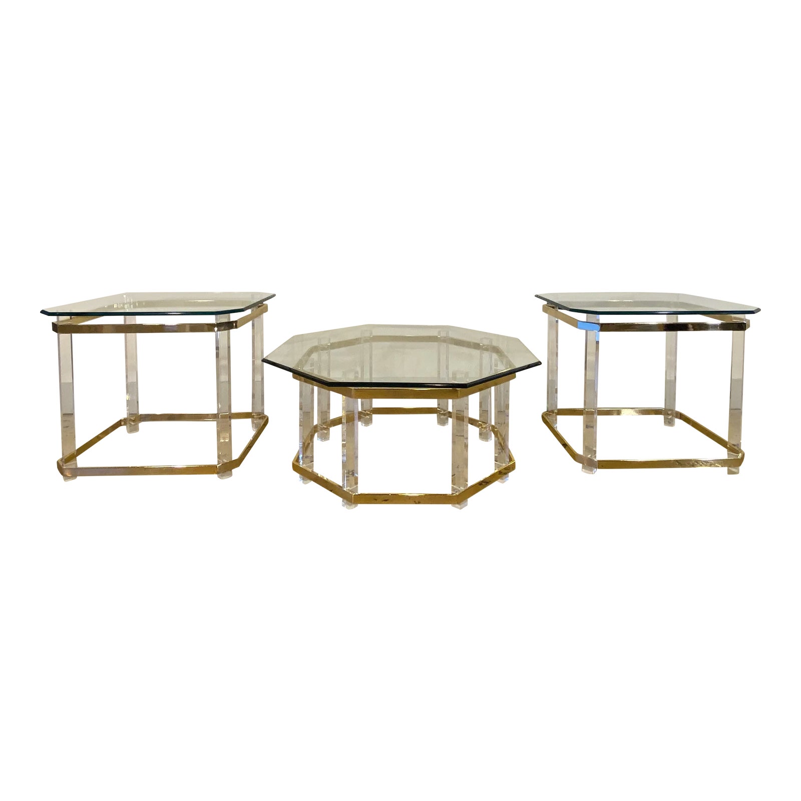 1970s Charles Hollis Jones Inspired Coffee Table and End Table