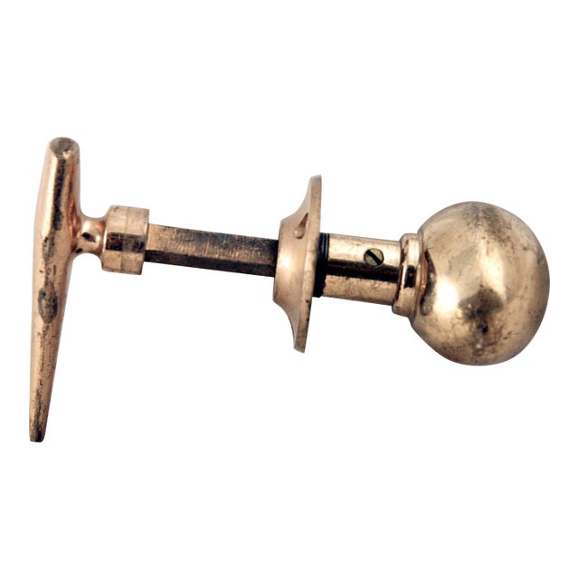 Art Deco Lever & Oval Door Knob Set For Sale