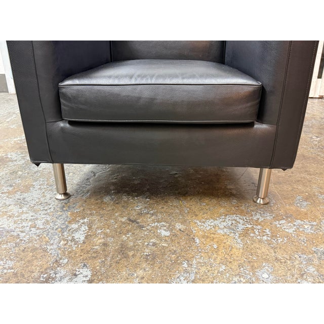 Rodolfo Dordoni for Minotti Copenhagen Leather Armchair For Sale - Image 9 of 12