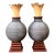 Vintage Monumental Sculptural Wood Urns - A Pair For Sale