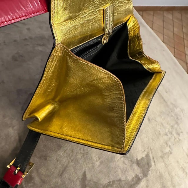 Black A 1980s Iconic Franco Moschino Small Hand Bag For Sale - Image 8 of 12