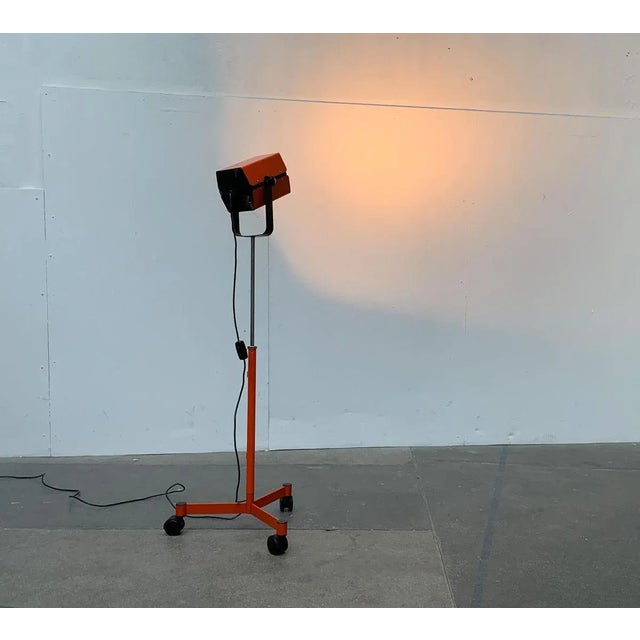 Metal Vintage Swedish Space Age Studio Floor Lamp from Alda For Sale - Image 7 of 18