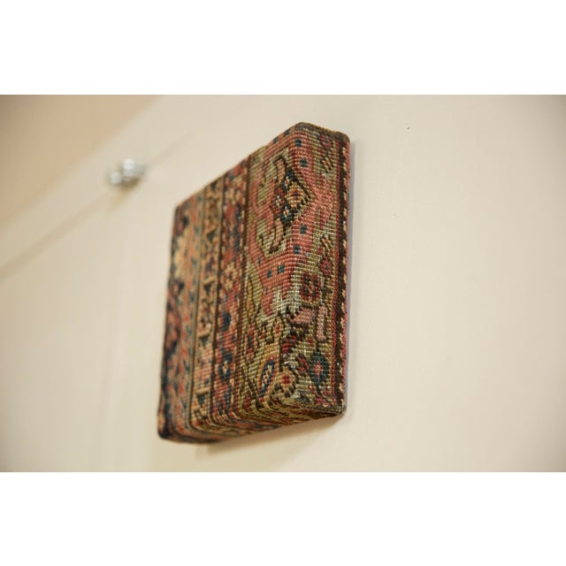 Decorative Cork Board Antique Fereghan Rug Fragment Art For Sale In New York - Image 6 of 12