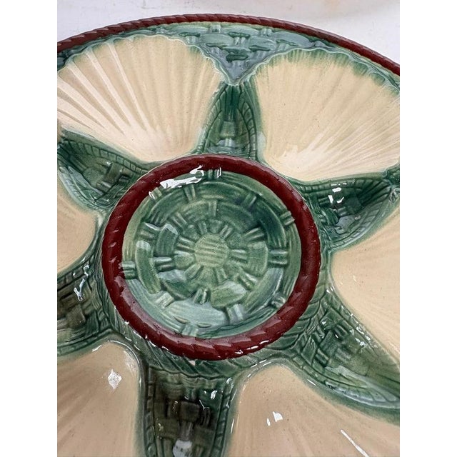 Majolica Oyster Plates, France, Set of 4 For Sale - Image 5 of 14