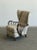 W28.5 D36 H39.25 SeatW21 SeatD18 SeatH18 This item was fully restored and reupholstered. This is a vintage piece circa...