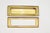 Vintage spring loaded mail slot that opens inward at 45 degrees to allow mail through. Made of brass with a polished...