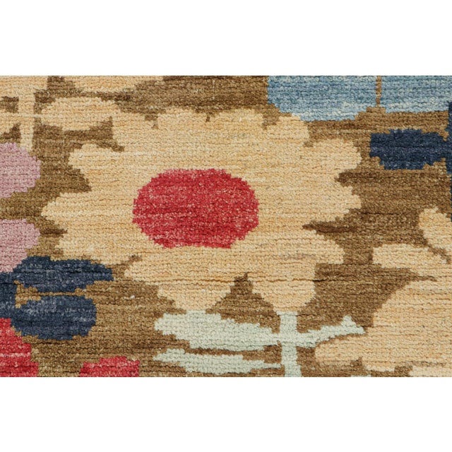 Contemporary Rug & Kilim’s Contemporary Runner in Colorful Floral Patterns For Sale - Image 3 of 7