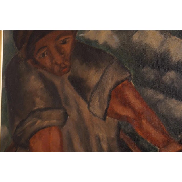 William Gropper 1950s William Gropper Paddling Oil Painting For Sale - Image 4 of 7