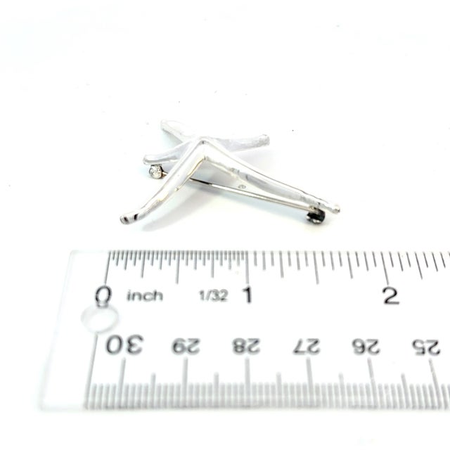Tiffany & Co Estate Starfish Brooch Sterling Silver By Elsa Peretti 6.5g For Sale - Image 10 of 11