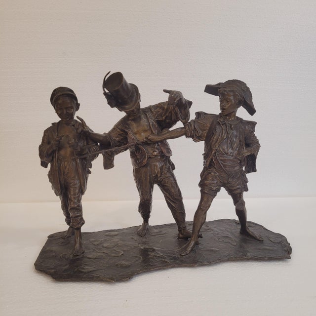 Francesco de Matteis, The Children's Concert, 19th Century, Patinated Bronze For Sale - Image 4 of 18