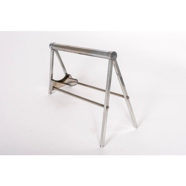 Jacques Adnet Rare Antique French Art Deco Wine Bottle Holder by Jacque Adnet, 1940s For Sale - Image 4 of 10