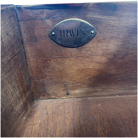 Mid 18th Century Mid 18th Century 38" Finished 4 Drawer Irwin Vintage Dresser #08790 For Sale - Image 5 of 6