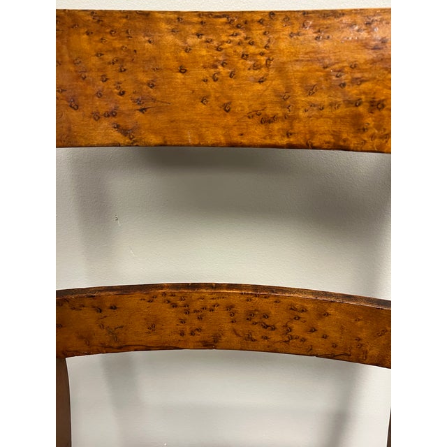 American Classical Style Birds Eye Maple Dining Chairs - Set of 4 For Sale In New York - Image 6 of 11